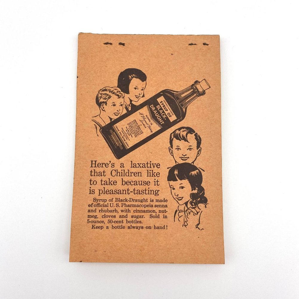 Vintage Black Draught Laxative Notebook - Rare Collectable - Memorabilia